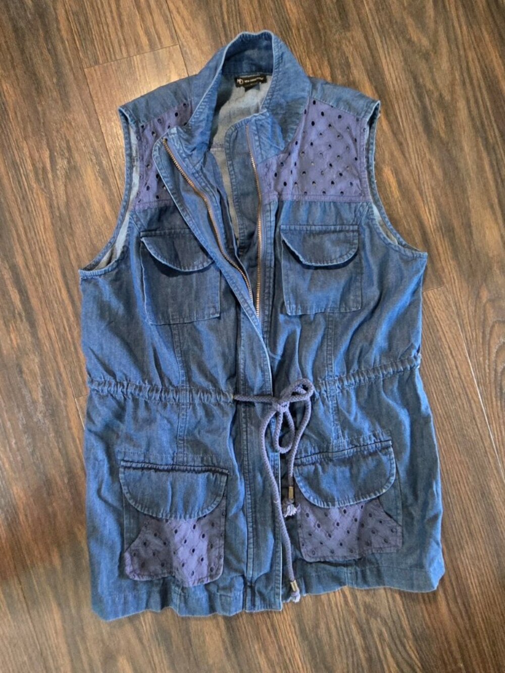NEW DIRECTIONS 100% Cotton Tunic Vest NWOT/SIZE S